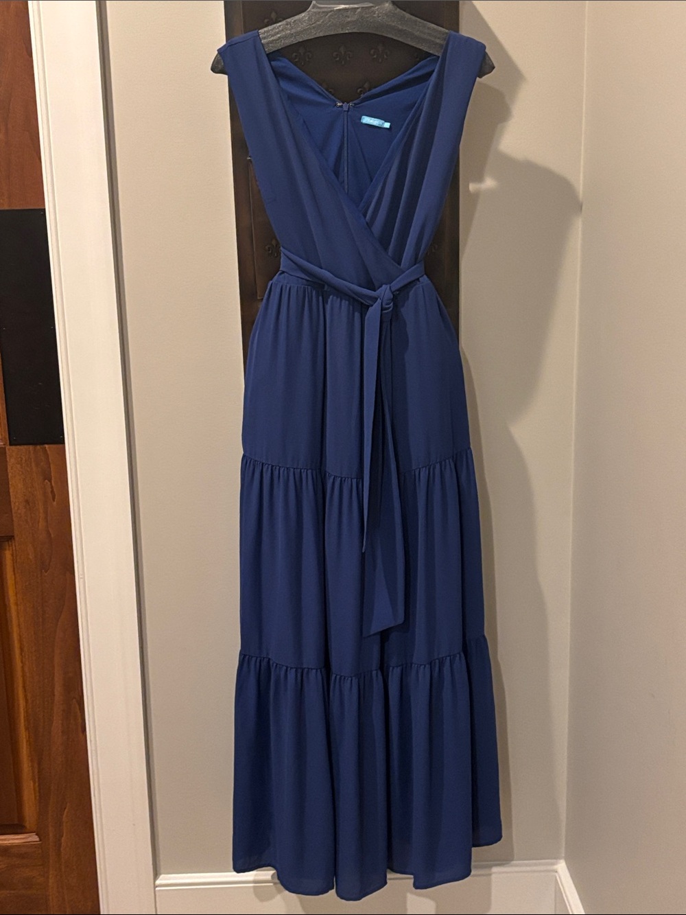 J. McLaughlin Royal Blue Wrap Maxi Dress